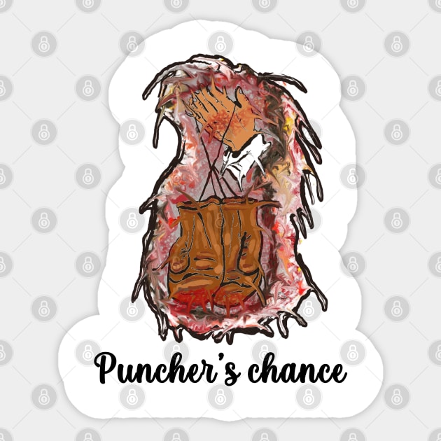 Puncher's chance Sticker by Jimpalimpa